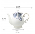 European style ceramic flower teapot large size 5.5 cups