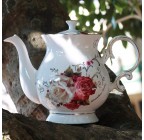 European style ceramic rose flower teapot large size 5.5 cups