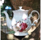 European style ceramic rose flower teapot large size 5.5 cups