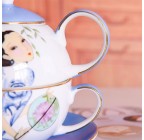 (Hand-painted cheongsam) Porcelain 3-Piece Tea For One