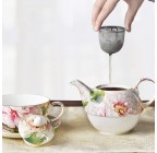 (Peony blooms) Porcelain 4-Piece Tea For One